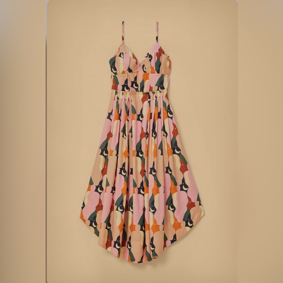 Farm Rio The Kiss Multicolor Sleeveless Midi Dress - Picture 10 of 10